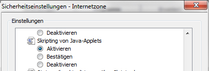 Internet Explorer: Java aktivieren